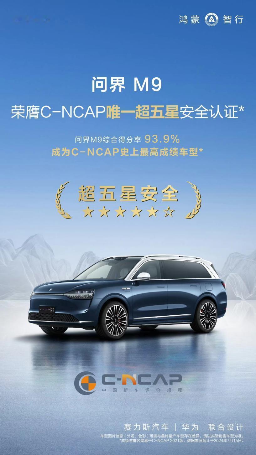 中汽测评最新C-NCAP结果揭晓，问界M9、阿维塔11与阿尔法S凭乾崑ADS智驾
