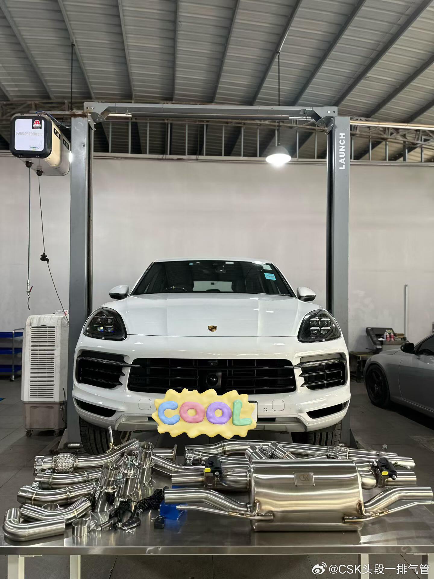 18年 保时捷 卡宴3.0T 混动版 升级CSK中尾段可变阀门排气 ⬆️ ​​​