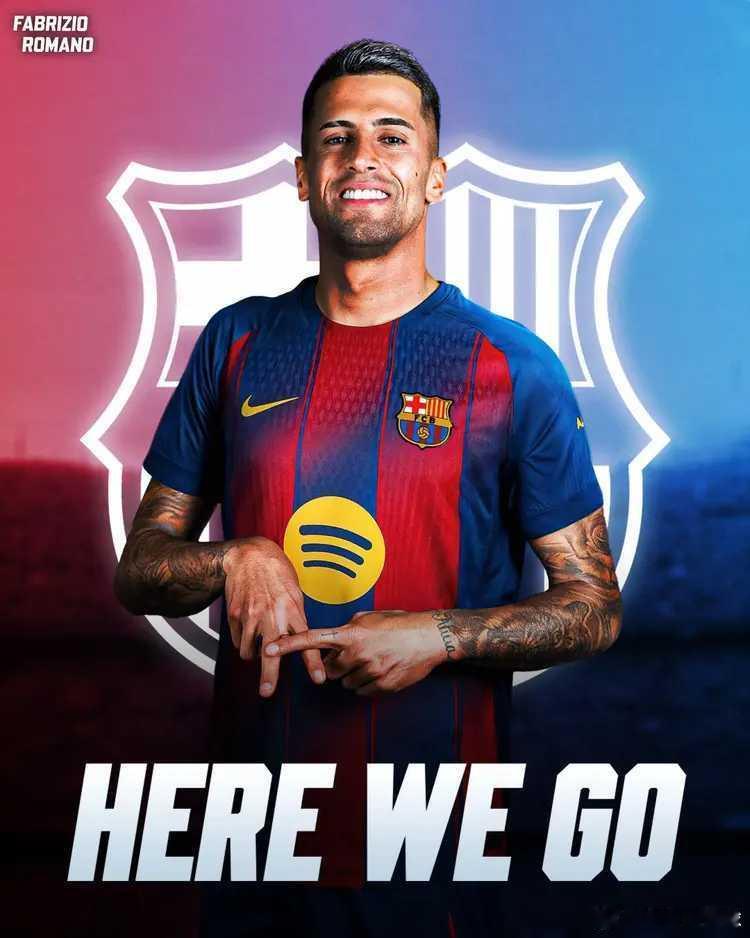 Here we go！名记罗马诺消息，利雅得新月后卫坎塞洛将再次租借加盟巴塞罗那