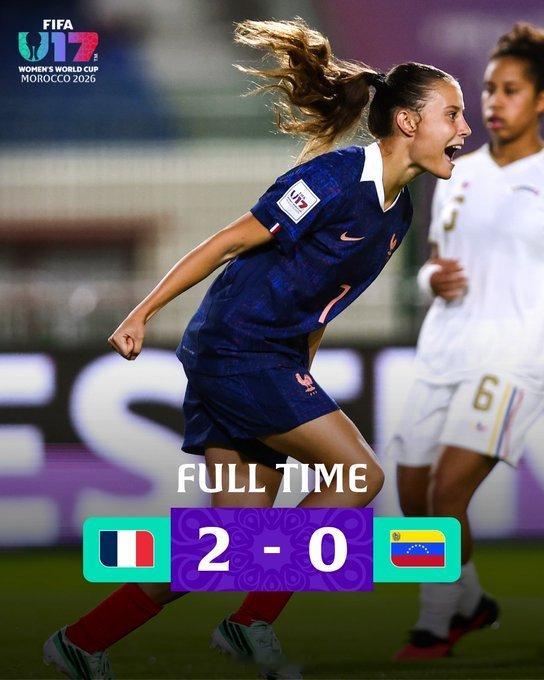 2026摩洛哥国际足联17岁以下女子世界杯小组赛第一轮C组 加拿大2-6巴西；挪