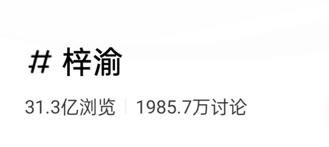 梓渝话题浏览量连续两个月第一  梓渝🍠话题浏览量【连续两个月】拿下男星断层第一