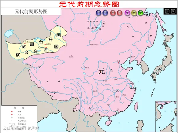 元朝君主画像图集。部分画像来源于 和鄭倦绘制
