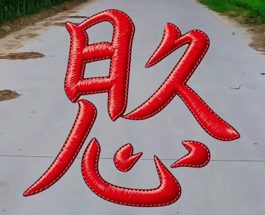 这红字画得真有点意思[呲牙]好像是四个字。谁能读出来听一下，非常漂亮。[作揖][