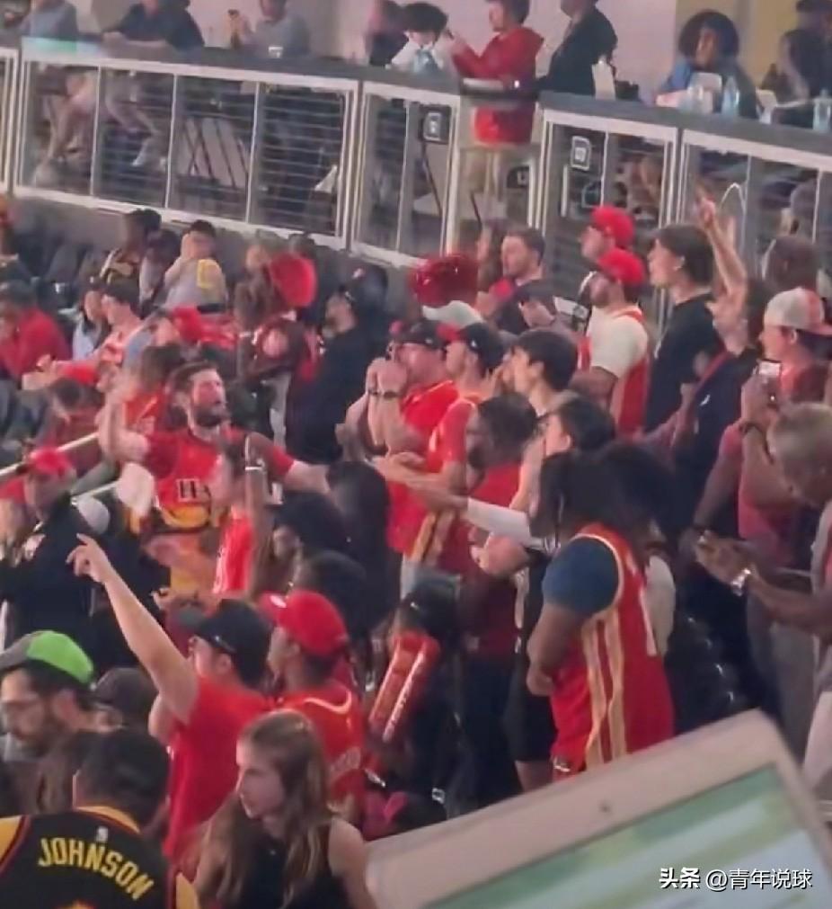 感谢勇士队！老鹰队球迷开心坏了！

今天，主场作战的老鹰队以135-101大胜开