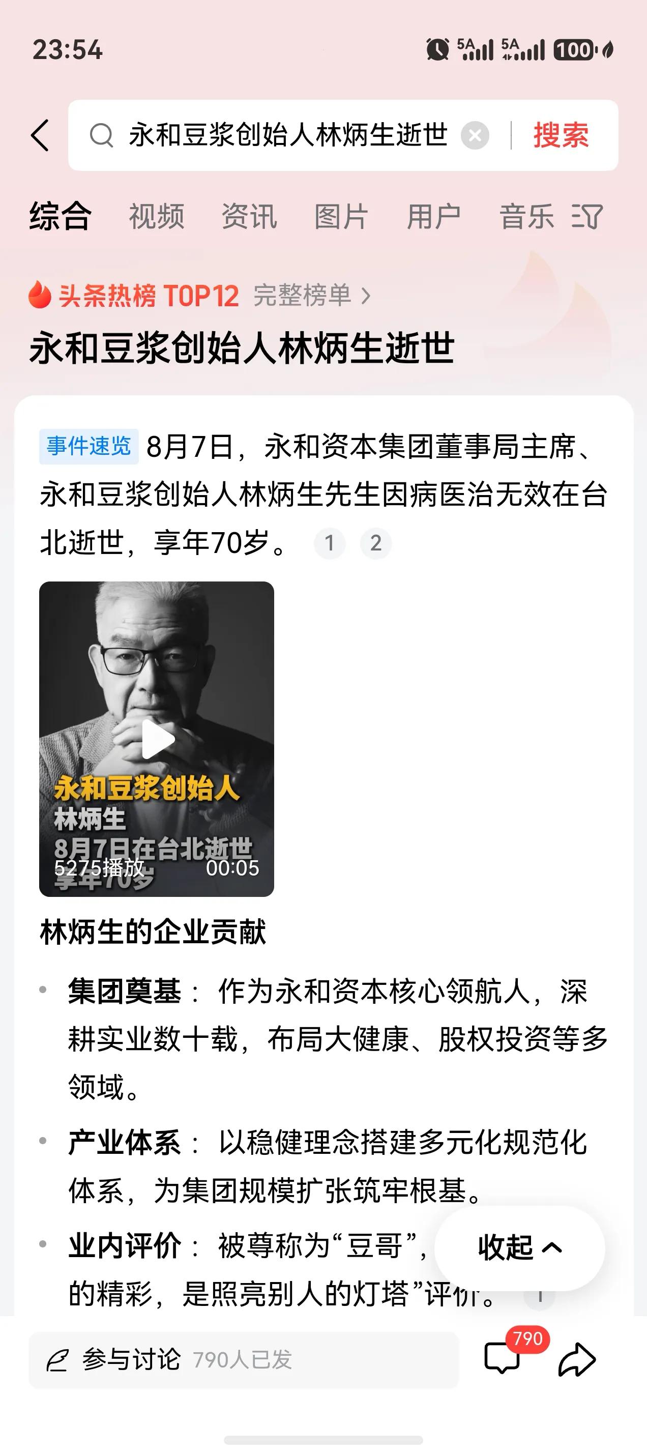 对于永和豆浆的创始人，之前并不熟悉，也没有刻意去了解。但之前像很多人一样，都吃过