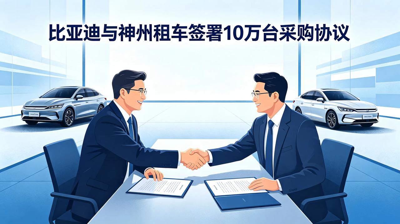 真的是大手笔！比亚迪与神州租车签署10万台超级大单，这不是简单的卖车，而是中国新