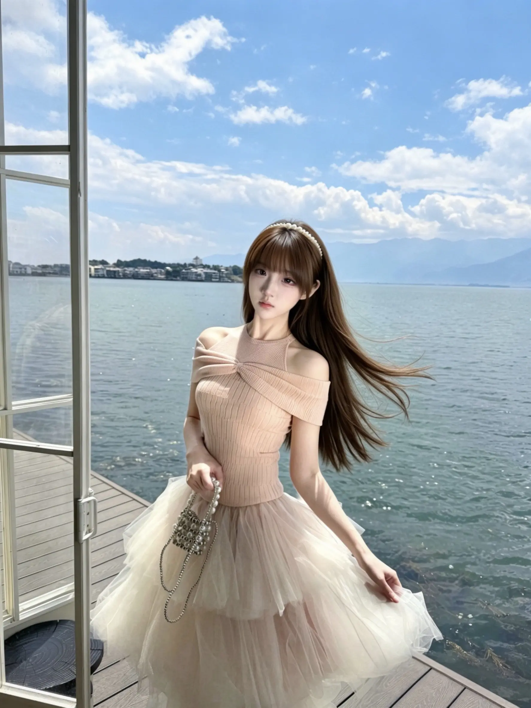 我已经开始期待夏天了 冰淇淋 短袖 海边。