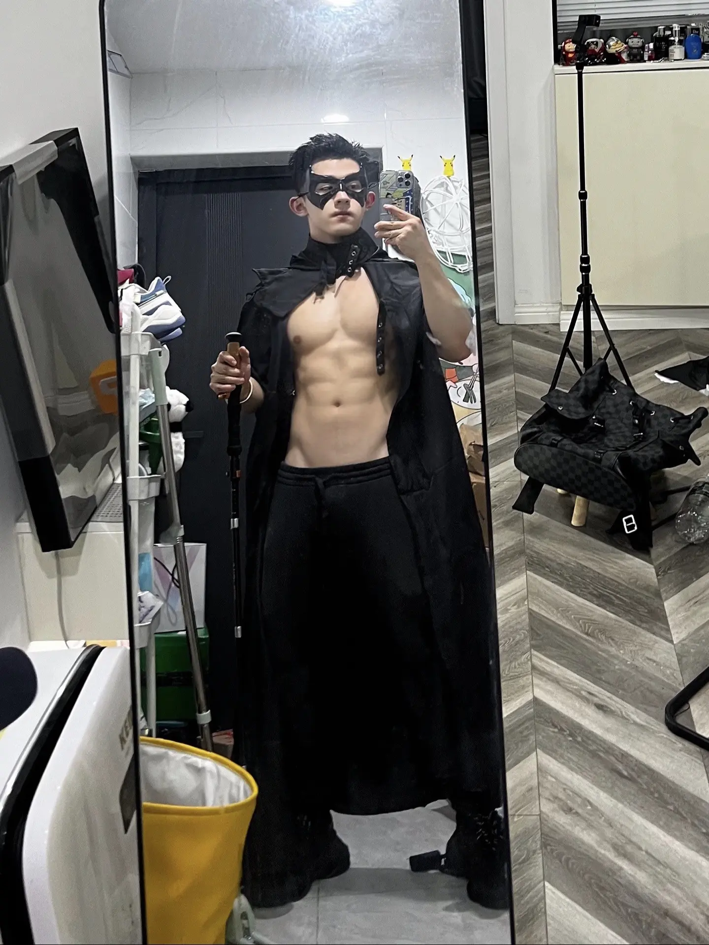 到家了🎃自己打光笑死。