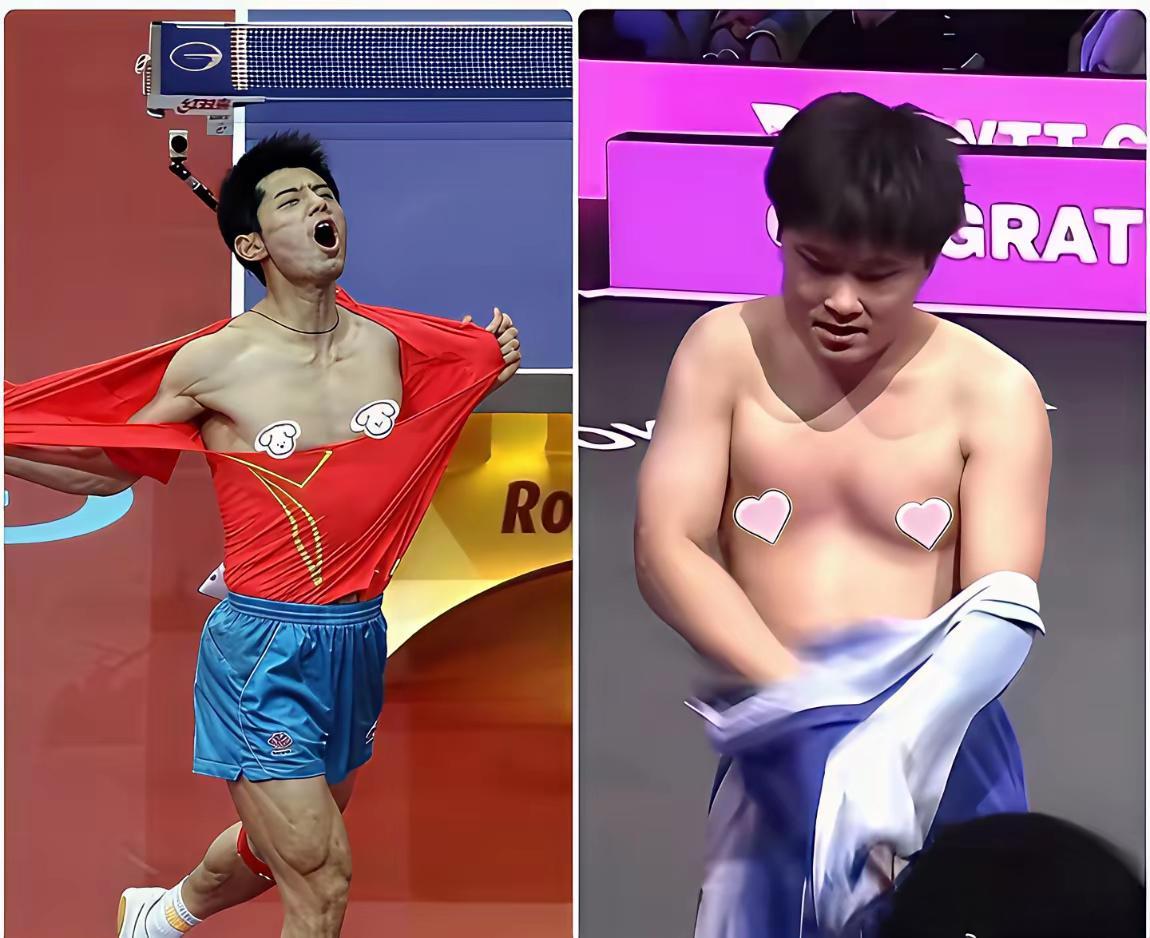 张本这一脱，算是让大家看明白了，打乒乓球啊，体型好像没那么重要，核心也不是啥关键