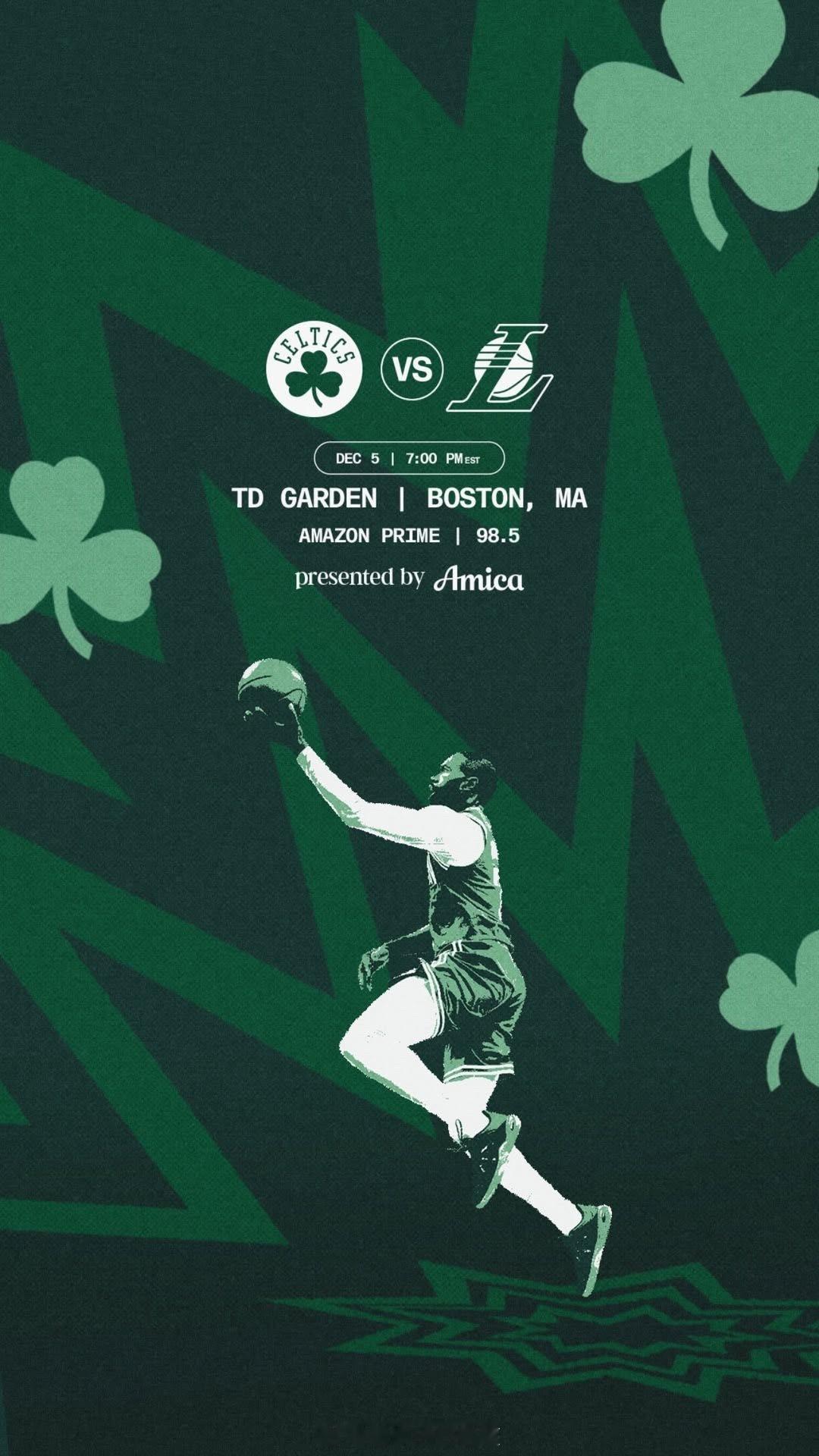 明早8点，绿黄大战一触即发🔥🔥🔥过去10次交手，凯尔特人6胜4负。湖人vs