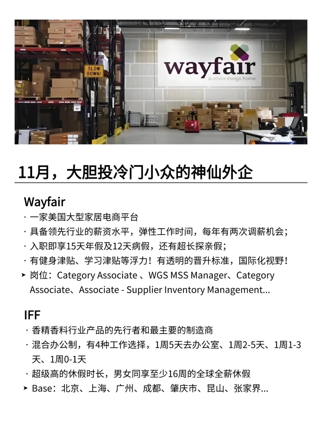 11月，大胆投冷门小众的神仙外企