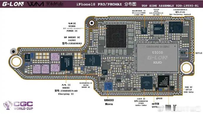 iPhone18Pro主板再曝光近日，一份份标注着“机密”的主板图纸、芯片规格书