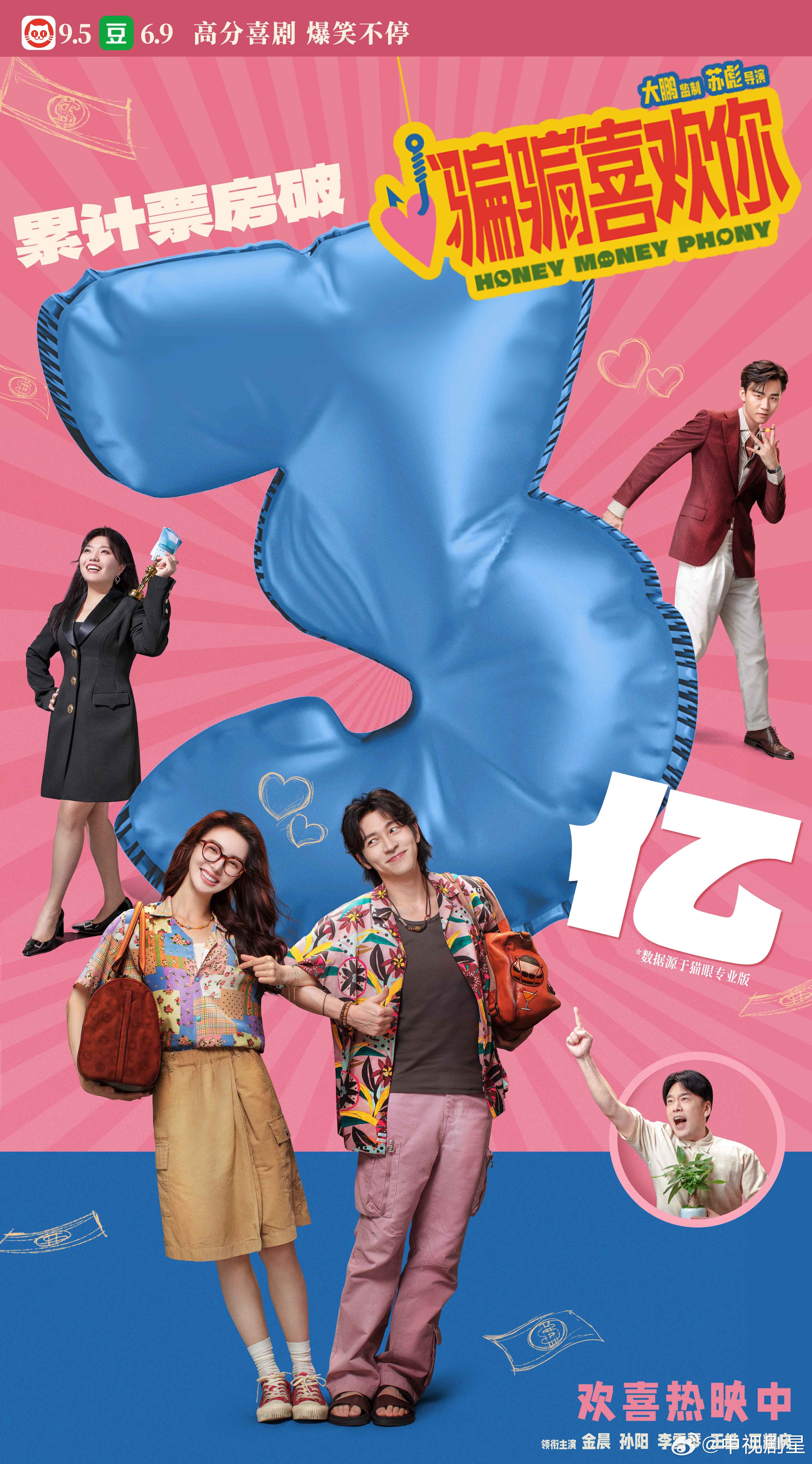 骗骗喜欢你票房破3亿  喜剧爱情电影《“骗骗”喜欢你》累计票房突破三亿。电影爆梗