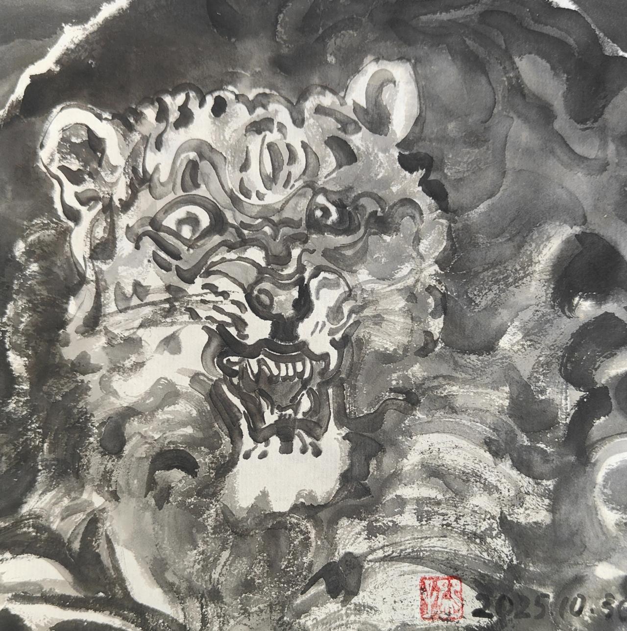 碗子的纸片水墨