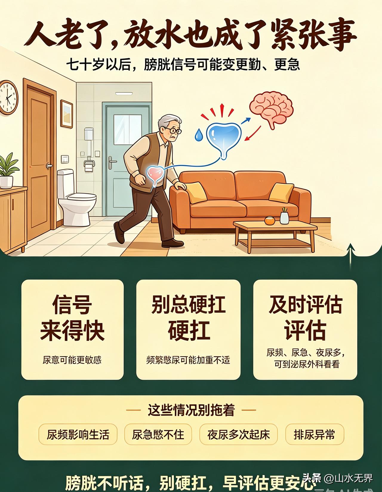 人老了，毛病就出来了，特别是七十岁以后，你最有深切的体会，也最有发言权。

比方