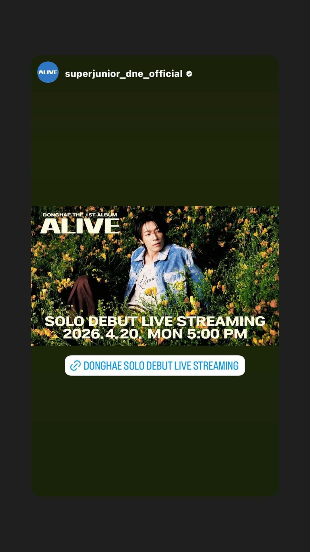 “CB百蓝_。260420李东海 ins story更新： 