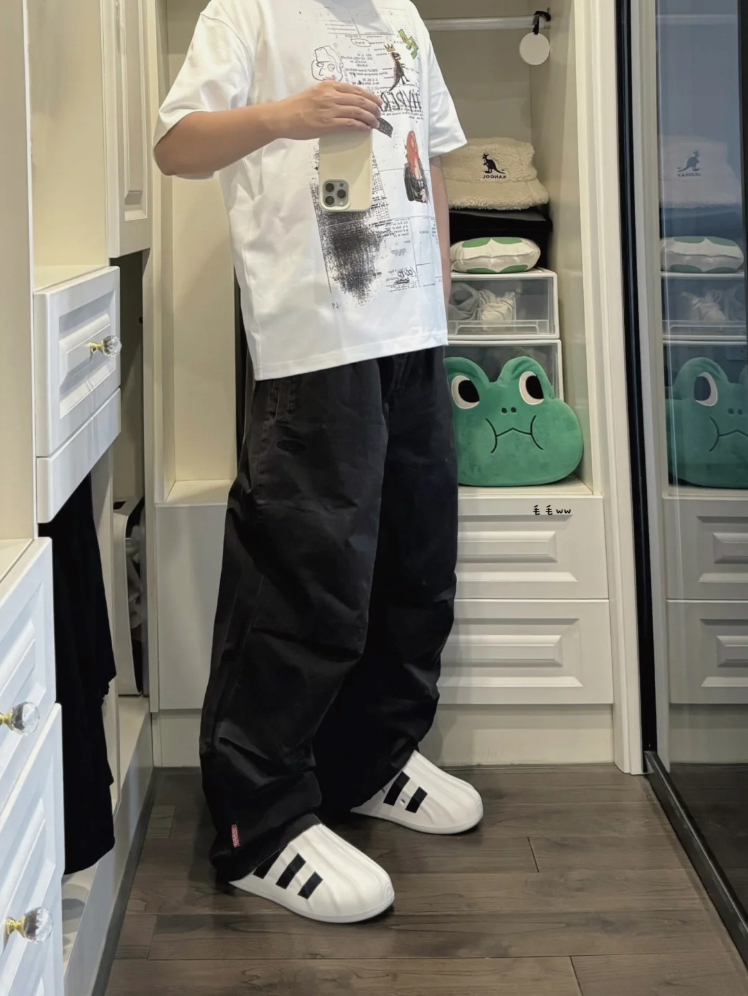 印花短Tee｜阔腿裤穿搭