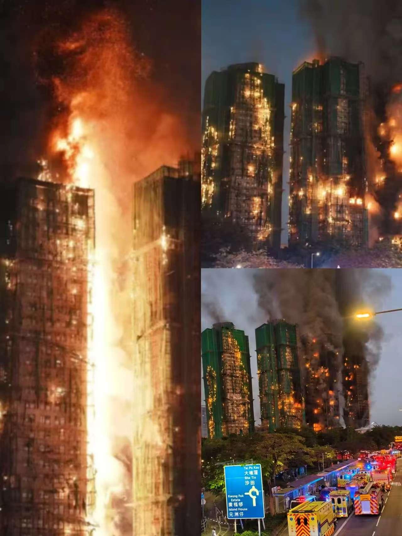 这次香港火灾的教训太深刻了！首先施工安全不能马虎，不管是外墙维修的棚架，还是电梯