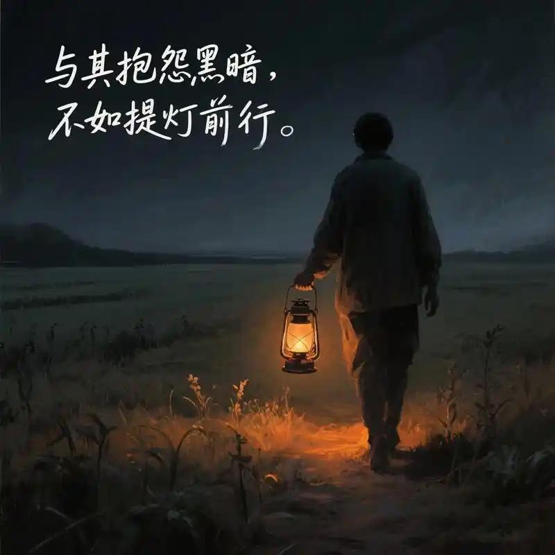 与其抱怨黑暗，不如提灯前行。

所有的幸运，都是日积月累的努力。