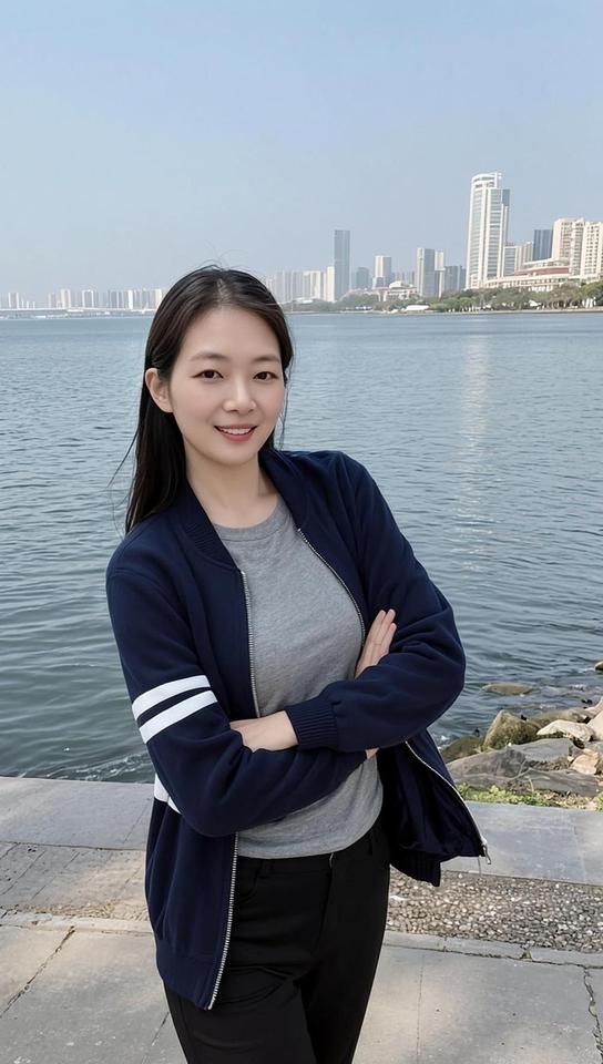 AI湖畔生活照  甜系女孩 穿搭优雅气质女神今日分享