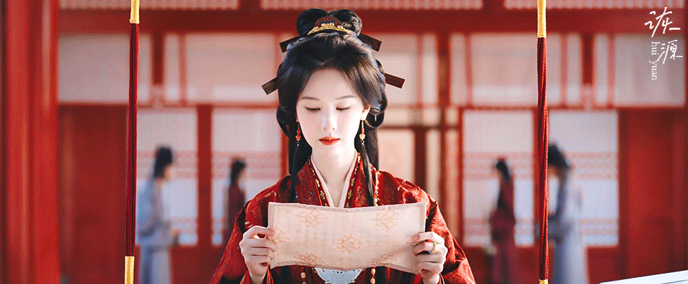陈都灵 《翘楚》楚朝 / 动图▷EP20-12 红衣-荡秋千 看文会书信这套超好