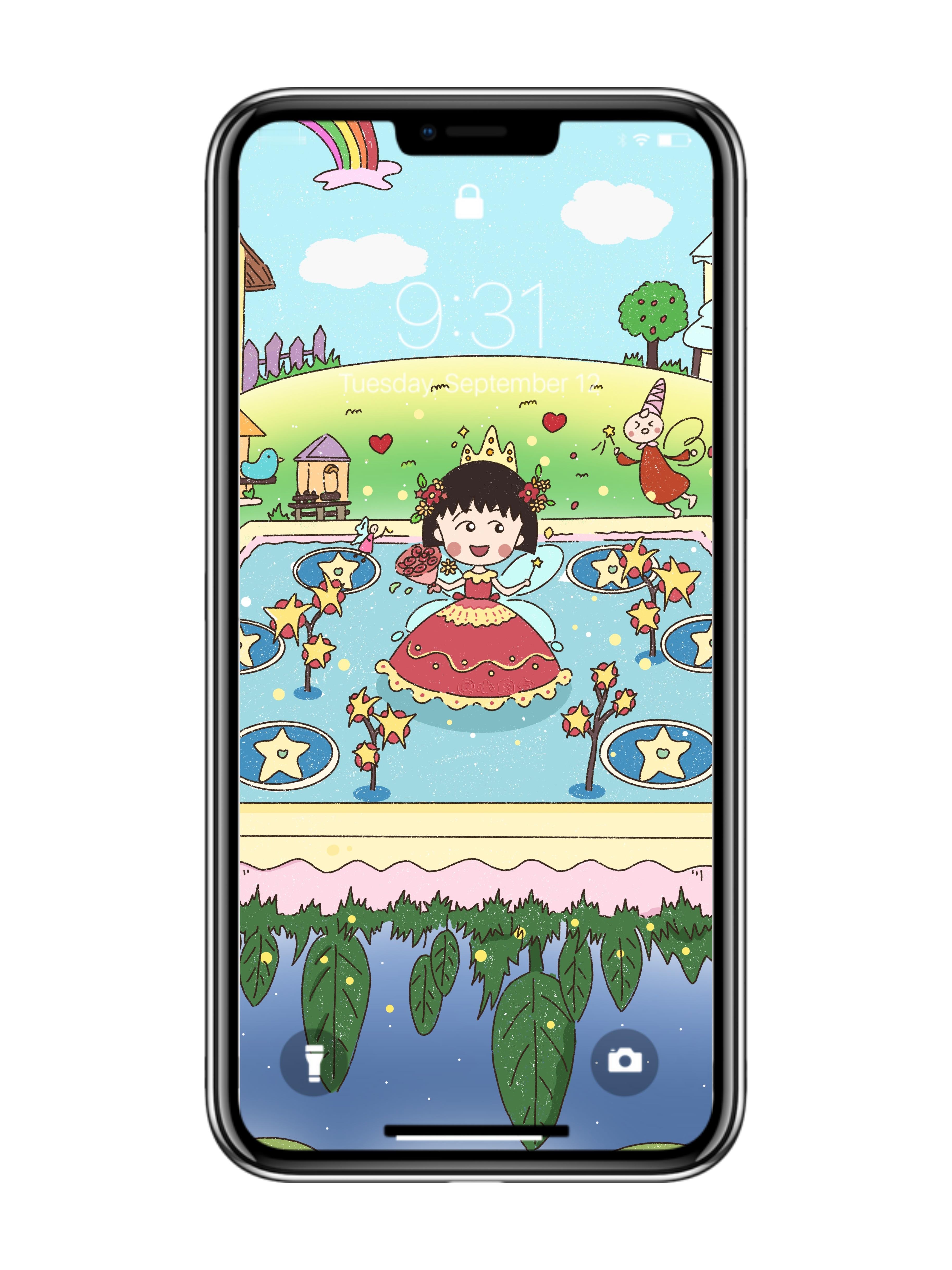 今日份公主小丸子手机壁纸👸#樱桃小丸子[超话]##壁纸##动漫##樱桃小丸子#