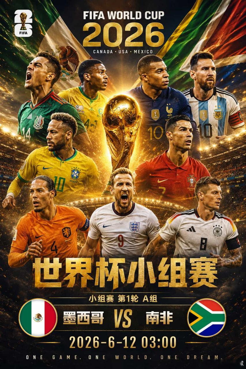 倒计时4个小时-揭幕战，磨了四年的剑终于可以亮剑了，兄弟们！世界杯2026美加墨