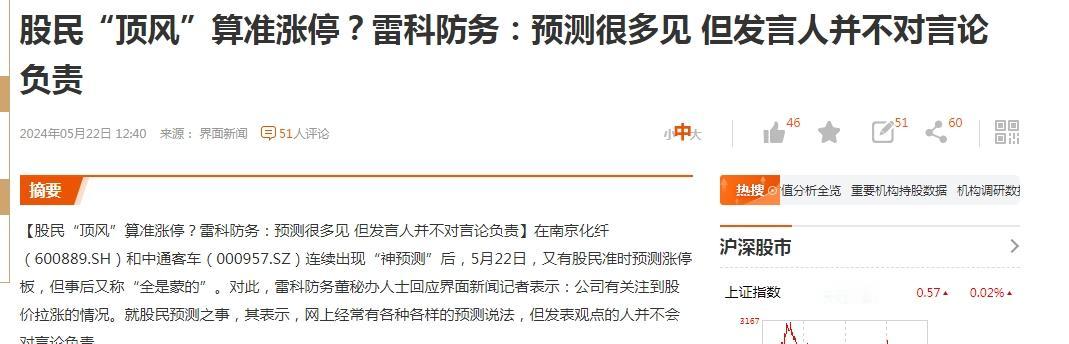 最近市场走的太折磨人，偏偏这个时候，市场刮起一股歪风邪气，刚刚被人预言准时涨停的