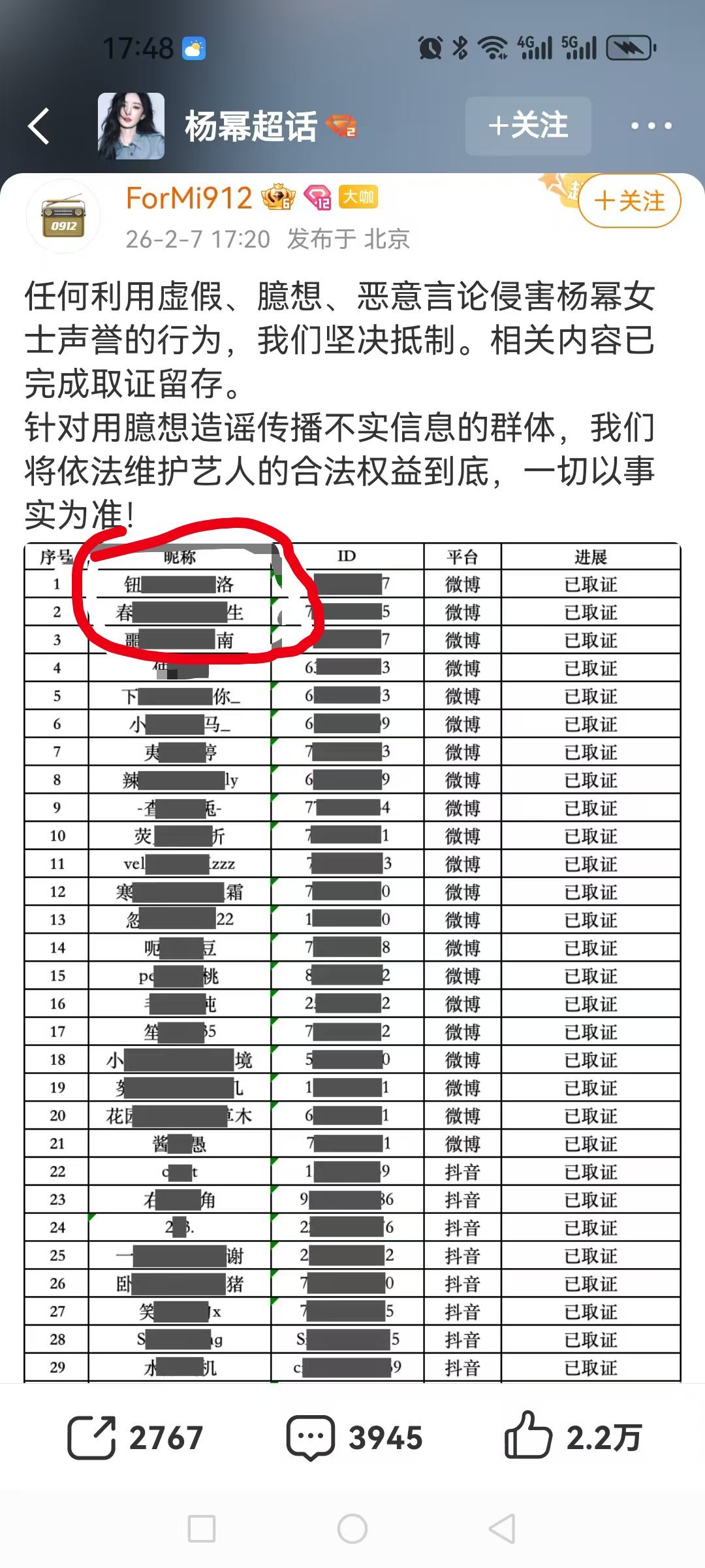杨幂家告的第一个这个洛，大号w语洛，是不是成毅家也告过？ 