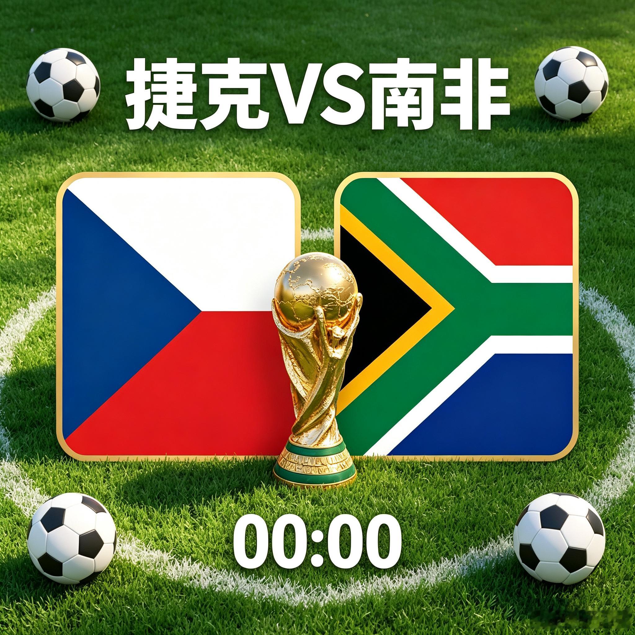 美加墨世界杯 捷克 VS 南非——东欧铁骑高空压制，非洲雄鹰残阵求生捷克时隔20