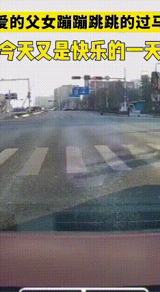 淄博父女蹦跳过马路 斑马线秒变快乐钢琴键
 最近山东淄博的一个路口火了！一对父女
