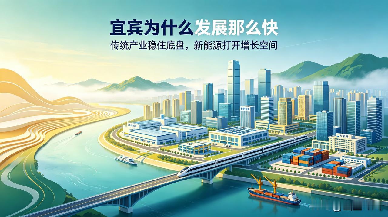 宜宾的崛起，不是偶然，是选对赛道+实干落地的结果。
 
过去宜宾经济高度依赖白酒