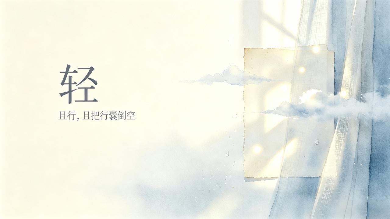 轻

有些事
原是要等走远了
才晓得它们并不重

譬如昨夜的风
今晨的露
多年前