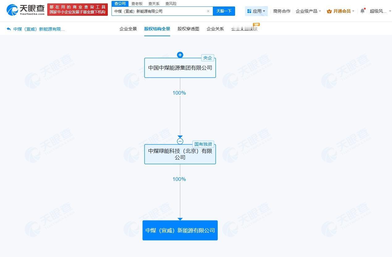 中国中煤在云南宣威成立新能源公司注册资本2600万
天眼查App显示，近日，中煤