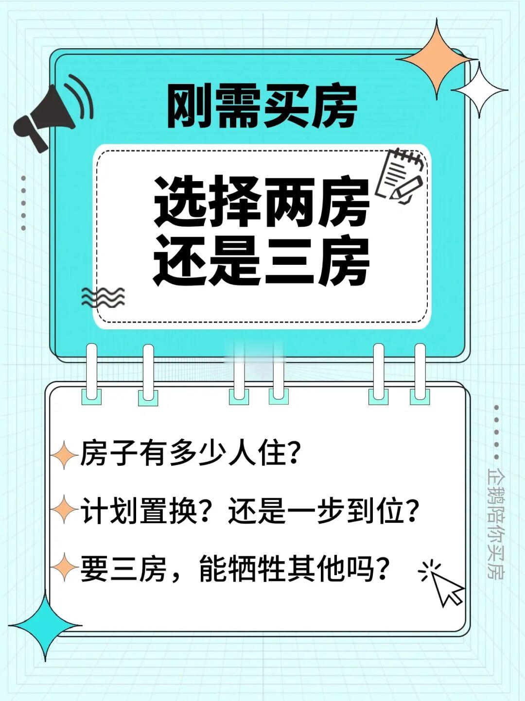 刚需购房，选择两房还是三房🧐？