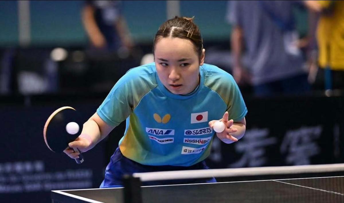 张本美和，早田希娜因为刚刚打完日本T联赛女团决赛，还在从日本飞往澳门的路上，所以