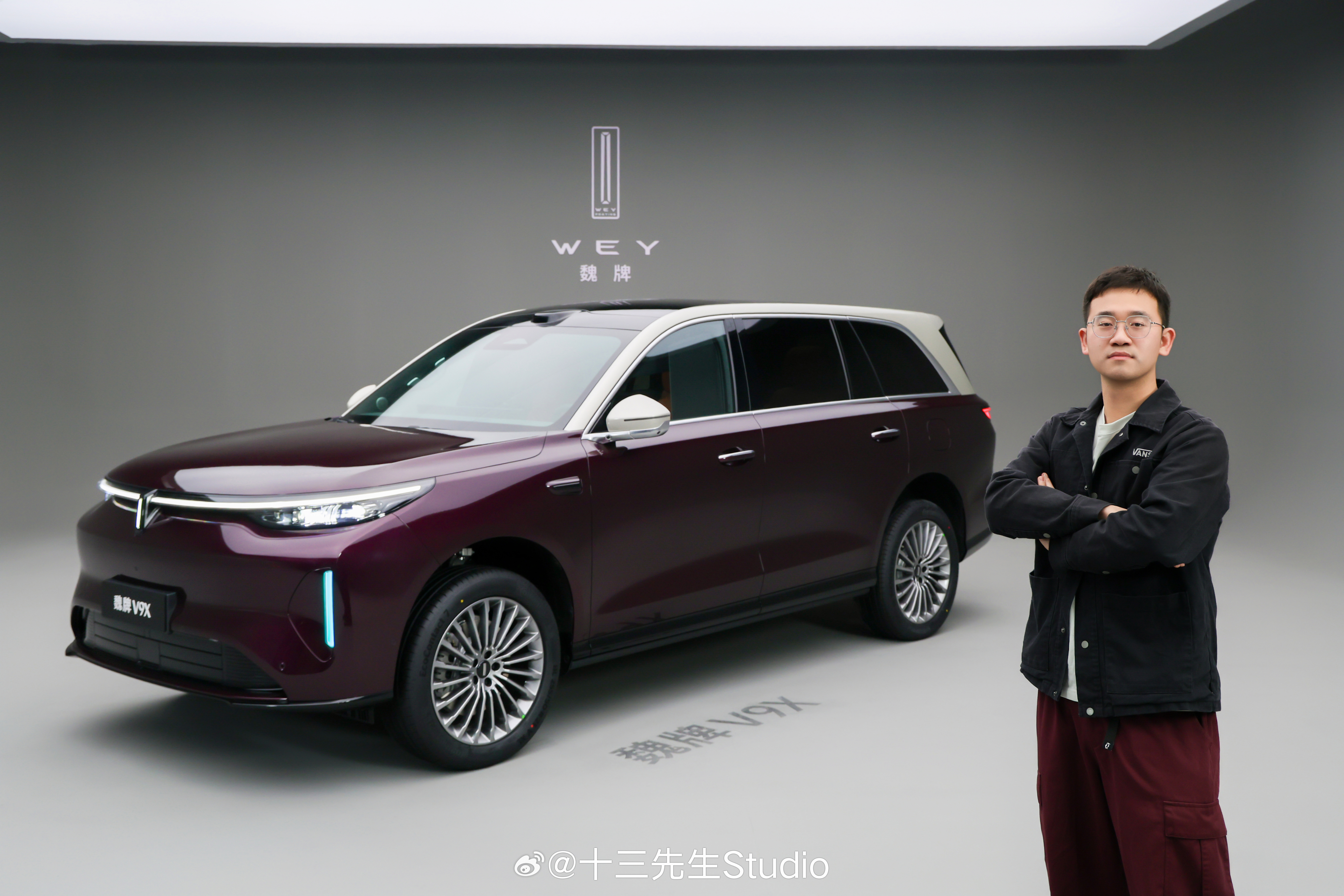 魏牌V9X紫金配色很高级，有没有跟我穿的酒红色的裤子很搭魏牌V9X宣布代言人魏建