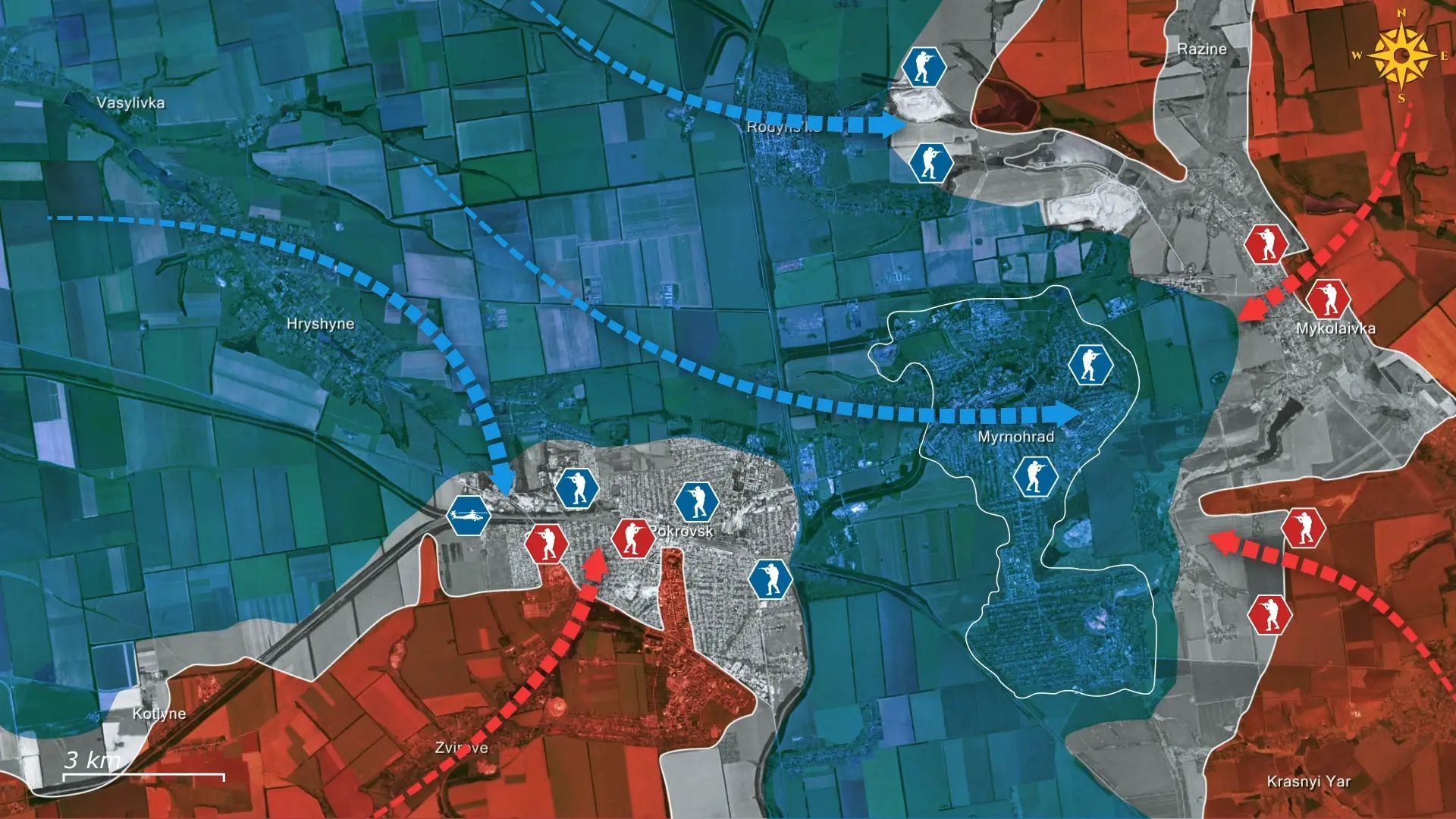 乌媒：乌克兰特种部队乘坐直升机直接突袭波克罗夫斯克的战区，冒着炮火降落，以确保北