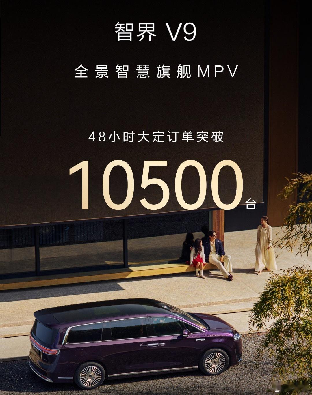智界V9上市48小时大定突破10500台。看来用不了多久街上就都是智界V9了～ 