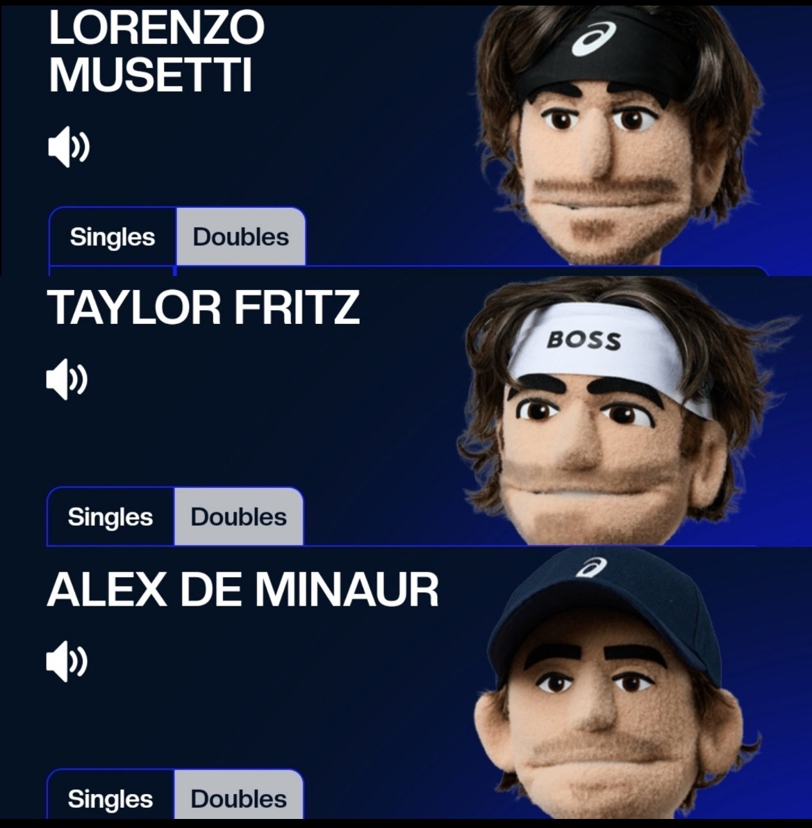 网球talking大会 ATP的这一组卡通形象，让我想起了以前看过的一个动画片：