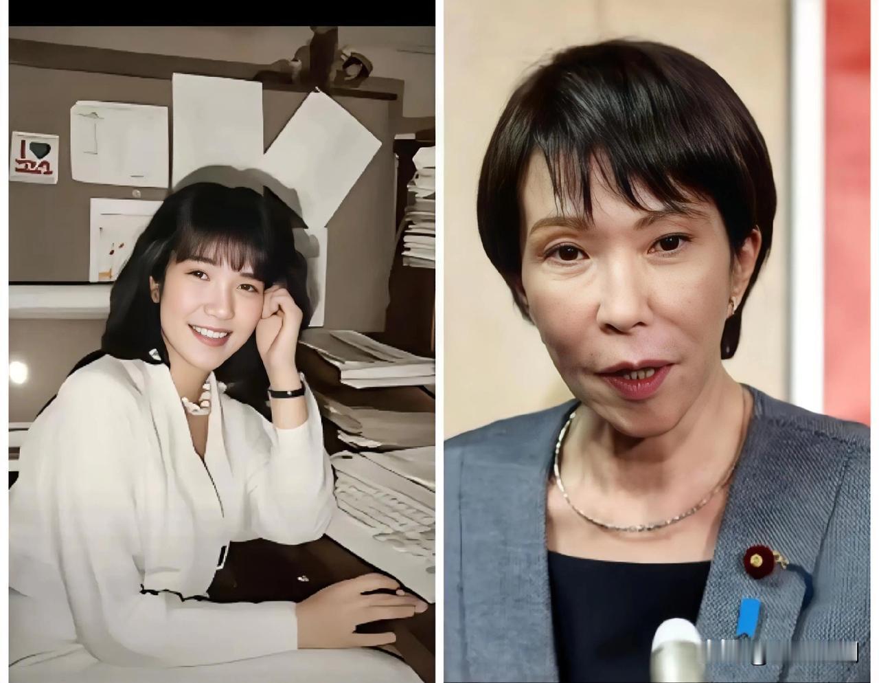 谁看高市早苗的今昔对比不震惊？20多岁当电台主持人时，清纯灵动自带光环，可60出