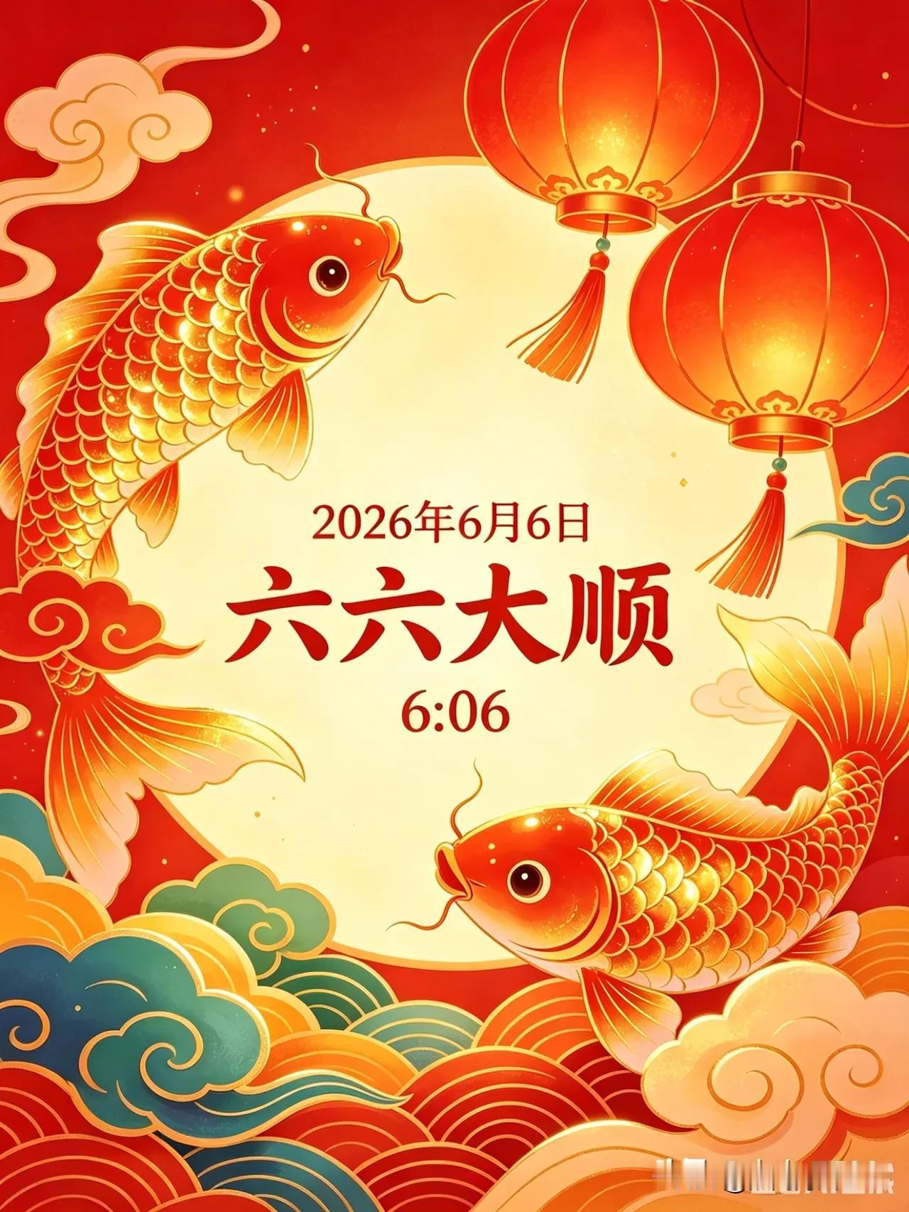 大家发现没？
今天是个好日子！

2026年6月6日，又是星期六，年，月，日，星