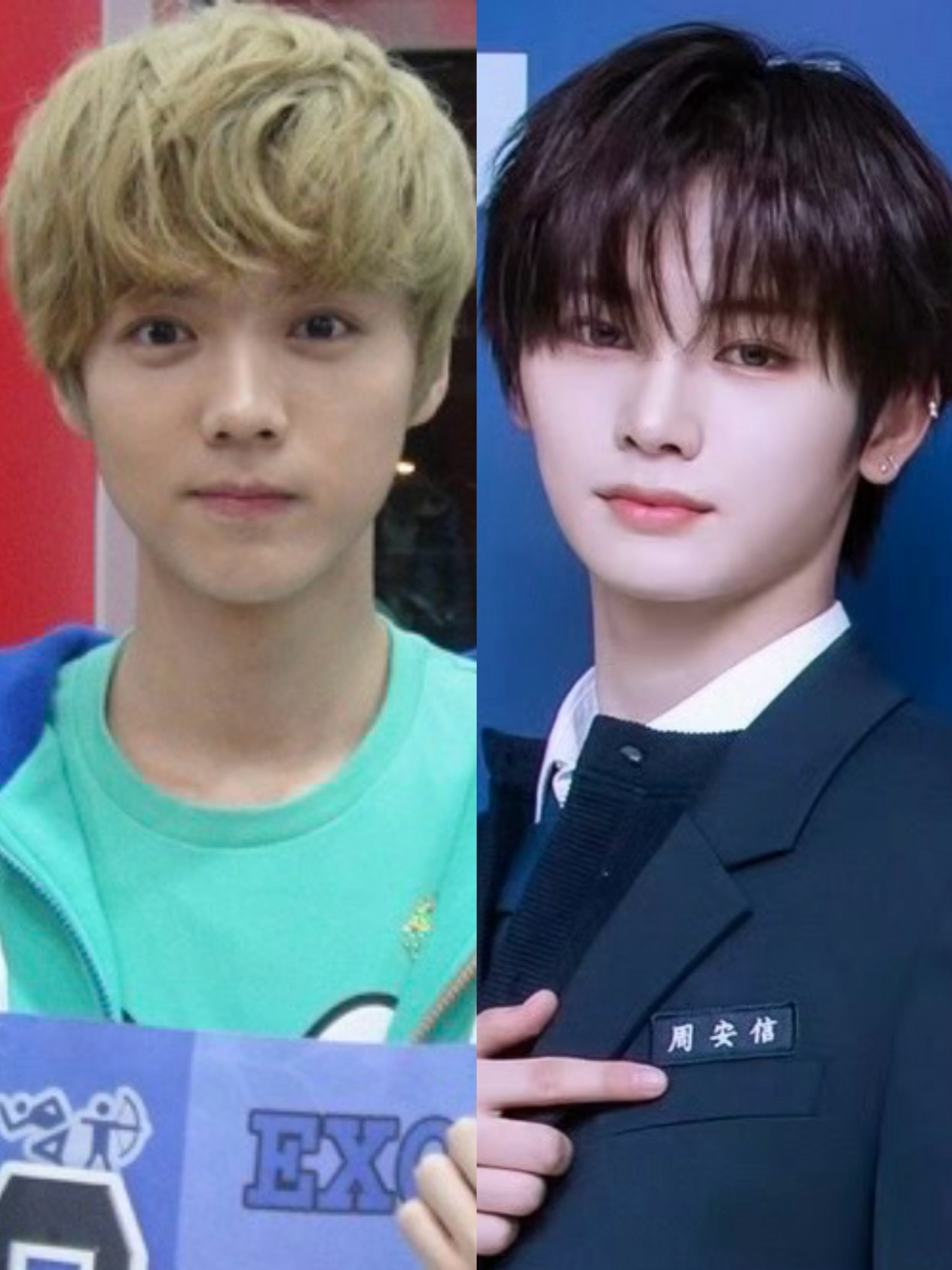 突然懂了什么说周安信是鹿晗2.0…同款清透少年感 但他下颌线更锋利 是不是更符合