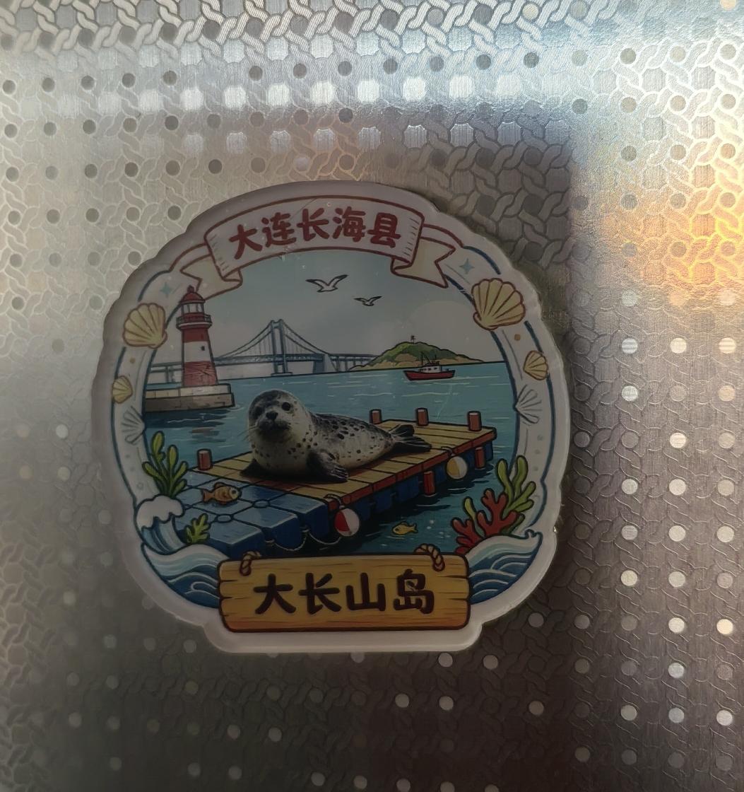 吉大普奔斑海豹网红娜娜出周边了
我直接出手买了两个冰箱贴
回家就贴冰箱上了
朋友
