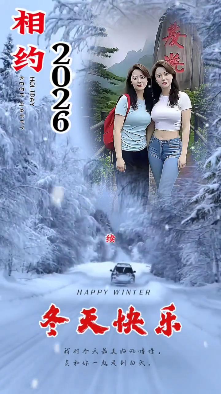相约2026。
冬天快乐，我对个天最美好的憧憬，和你一起走到白头。苦苦之巅，温暖