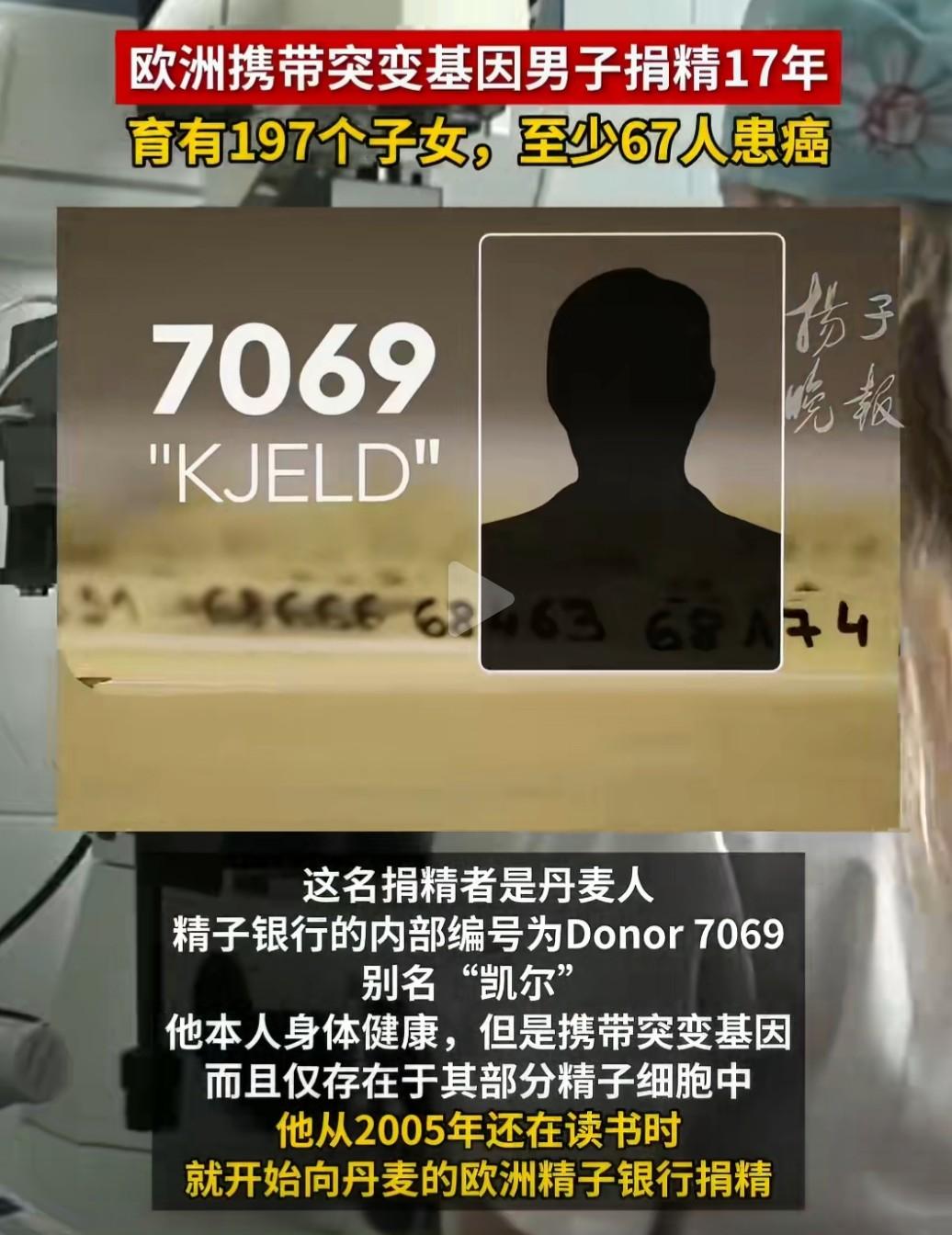 丹麦男子一次捐精善意，变成多国家庭的噩梦，67名儿童患癌

一场捐精引发的悲剧，