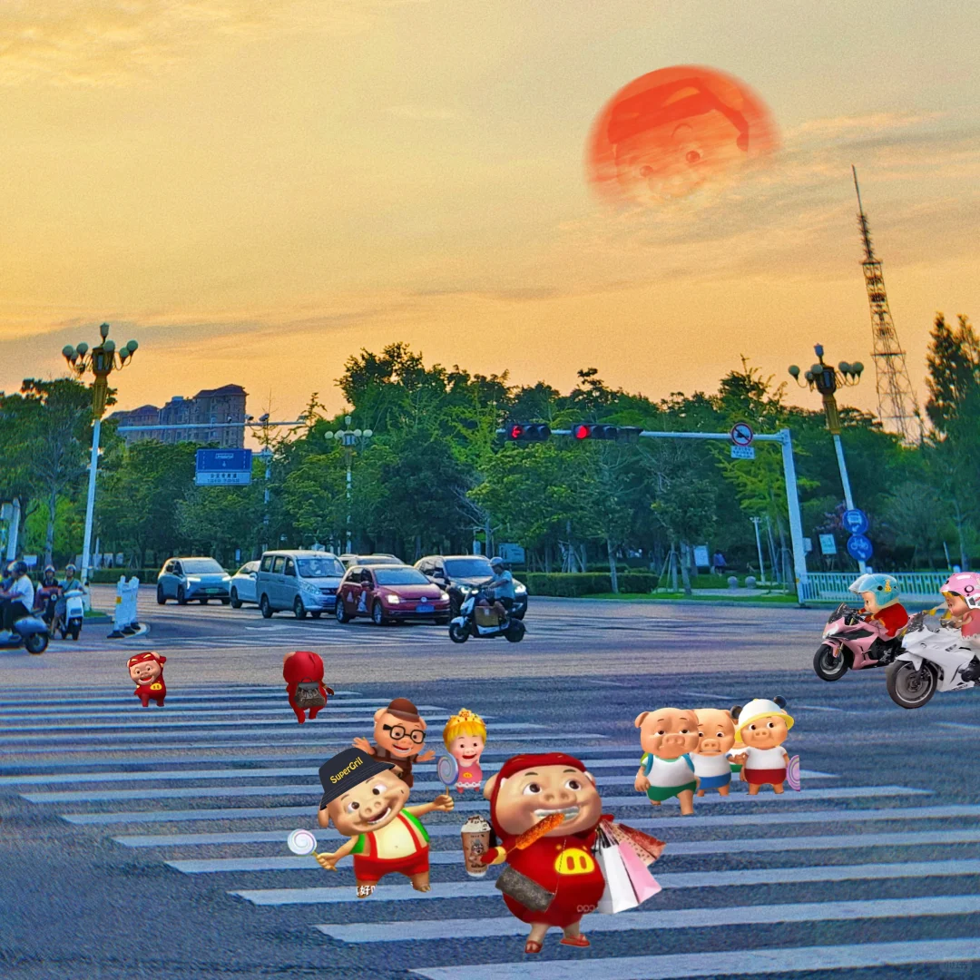 黄昏，穿梭在猪来猪往的世界