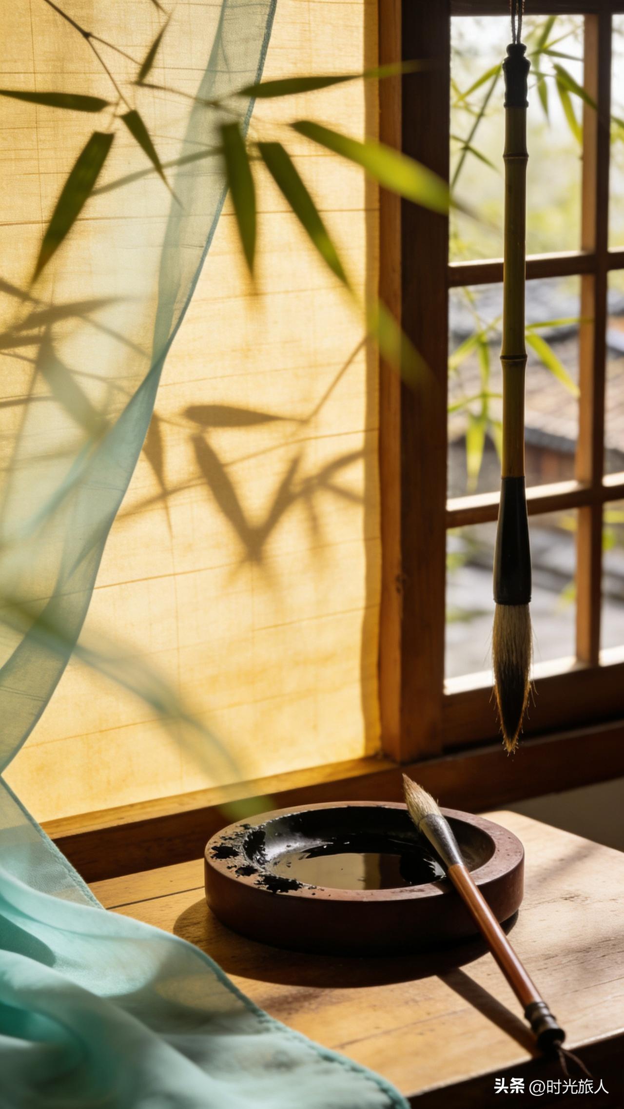 偶然路过一处小院，竹影摇窗，墨香漫阶，忽然就想凑一句应景的对联，可斟酌了许久，总