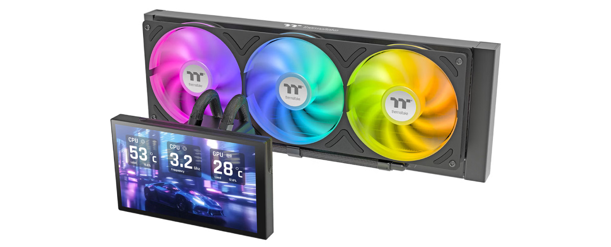 Tt ST360 Ultra ARGB Sync水冷上架配备7英寸大屏，隐藏水管