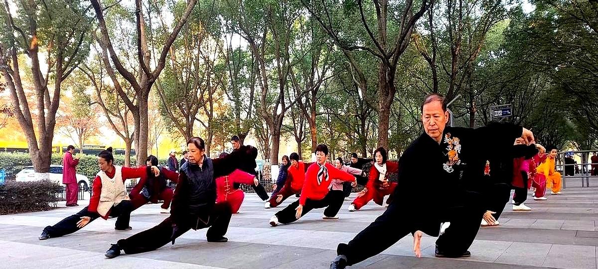 每次在公园看到练太极的大爷大妈，我都觉得他们不是来晨练的，是来搬家的。
 

他